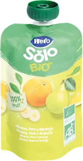 Purea banana, pera e arancia, 100 g
