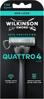 Rasoio + 1 testina QUATTRO 4 SKIN PROTECTION, 1 pz
