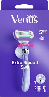 Rasoio da donna Venus Deluxe Smooth Swirl + 2 lamette, 1 pz