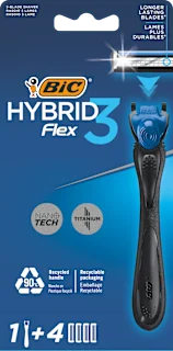 Rasoio e lame ricambio Hybrid Flex 3, 5 pz