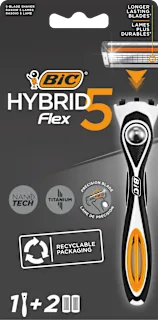 Rasoio e lame ricambio Hybrid Flex 5, 3 pz