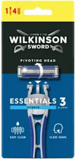 Rasoio Essentials 3 Hybrid + 4 lame, 1 pz