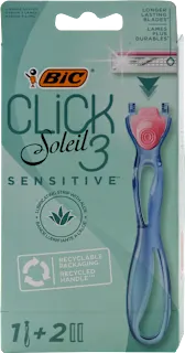 Rasoio Soleil Click 3 Sensitive - manico + 2 testine, 1 pz