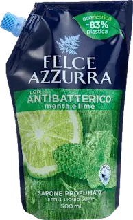 Ricarica sapone liquido con antibatterico menta e lime, 500 ml