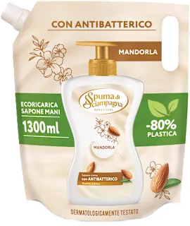 Ricarica sapone liquido con mandorla, 1.300 ml