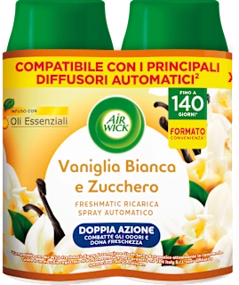 Ricariche spray Freshmatic Vaniglia Bianca e Zucchero, 500 ml
