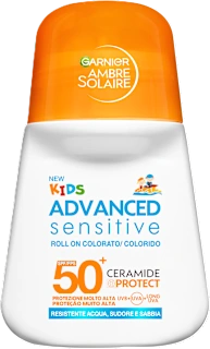 Roll-on solare colorato KIDS ADVANCED sensitive SPF50+, 50 ml