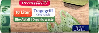 Sacchetti biodegradabili per la spazzatura da 10 l con manici, 10 pz