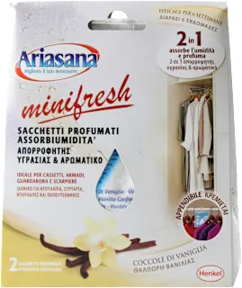 Sacchetti profumati assorbiumidità vaniglia minifresh, 2 pz