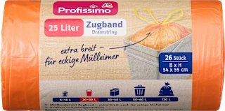 Sacchi per la spazzatura con laccetto, 26 pz