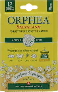 Salvalana - Foglietti per cassetti e armadi al profumo naturale di fiori, 12 pz