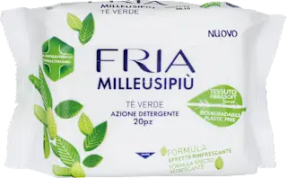 Salviette detergenti Milleusipiù tè verde/blu, 20 pz