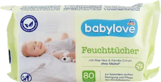 Salviette umidificate con aloe vera e camomilla, 80 pz