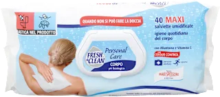 Salviette umidificate per igiene corpo, 40 pz
