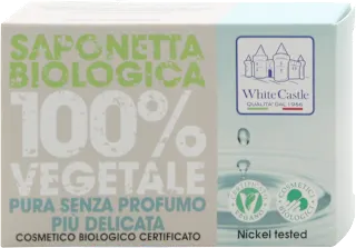 Sapone solido biologico senza profumo, 125 g
