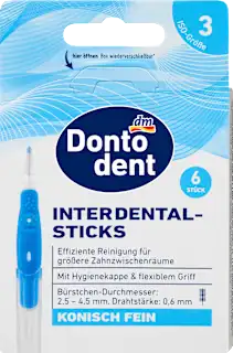 Scovolini interdentali conici sottili, 6 pz