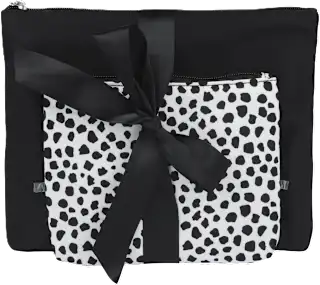 Set beauty case bianco e nero, 2 pz
