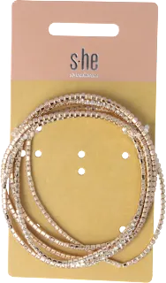 Set braccialetti con brillantini, 5 pz
