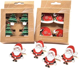 Set di portatovaglioli natalizi, assort., 4 pz