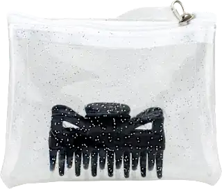 Set mollettone nero con pochette, 1 pz