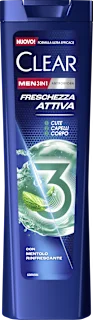 Shampoo uomo anti-forfora 3in1 freschezza attiva, 225 ml