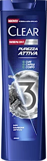 Shampoo uomo anti-forfora 3in1 purezza attiva, 225 ml