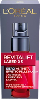 Siero anti-età effetto pelle nuova Revitalift Laser X3 con acido ialuronico e pro-xylane, 30 ml