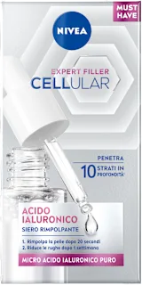 Siero rimpolpante e anti-rughe Cellular Expert Filler con Acido Ialuronico, 15 ml