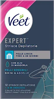 Strisce depilatorie ascelle e bikini, 12 pz