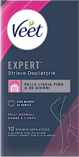 Strisce depilatorie corpo, pelli normali, 12 pz