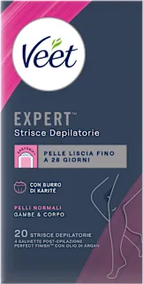 Strisce depilatorie gambe e corpo EXPERT, pelli normali, 20 pz