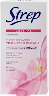 Strisce depilatorie viso e parti delicate Crystal, 20 pz