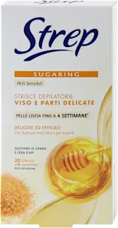 Strisce depilatorie viso e parti delicate Sugaring, 20 pz