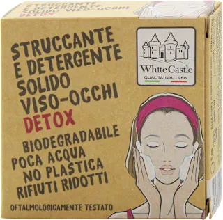 Struccante e detergente solido viso-occhi detox, 80 g