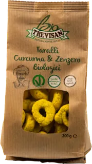 Tarallini zenzero e curcuma BIO, 200 g