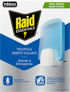 Trappola per insetti volanti base + ricarica, 1 pz