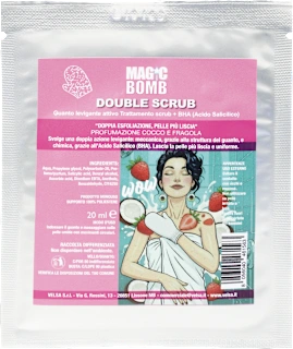 Trattamento scrub alla fragola in guanto monouso, 1 pz