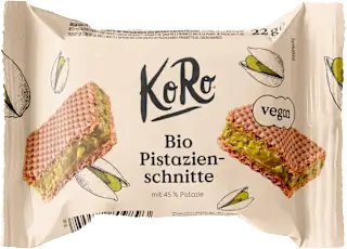 Wafer con crema al pistacchio, 22 g