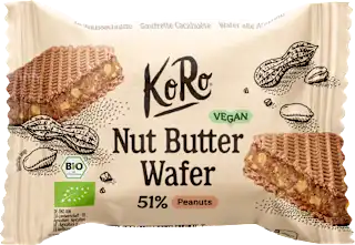 Wafer con crema di arachidi salate BIO, 22 g