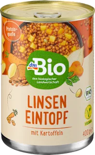Zuppa biologica di lenticchie con patate, 400 ml