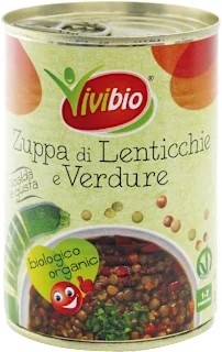 Zuppa biologica di lenticchie e verdure, 400 g