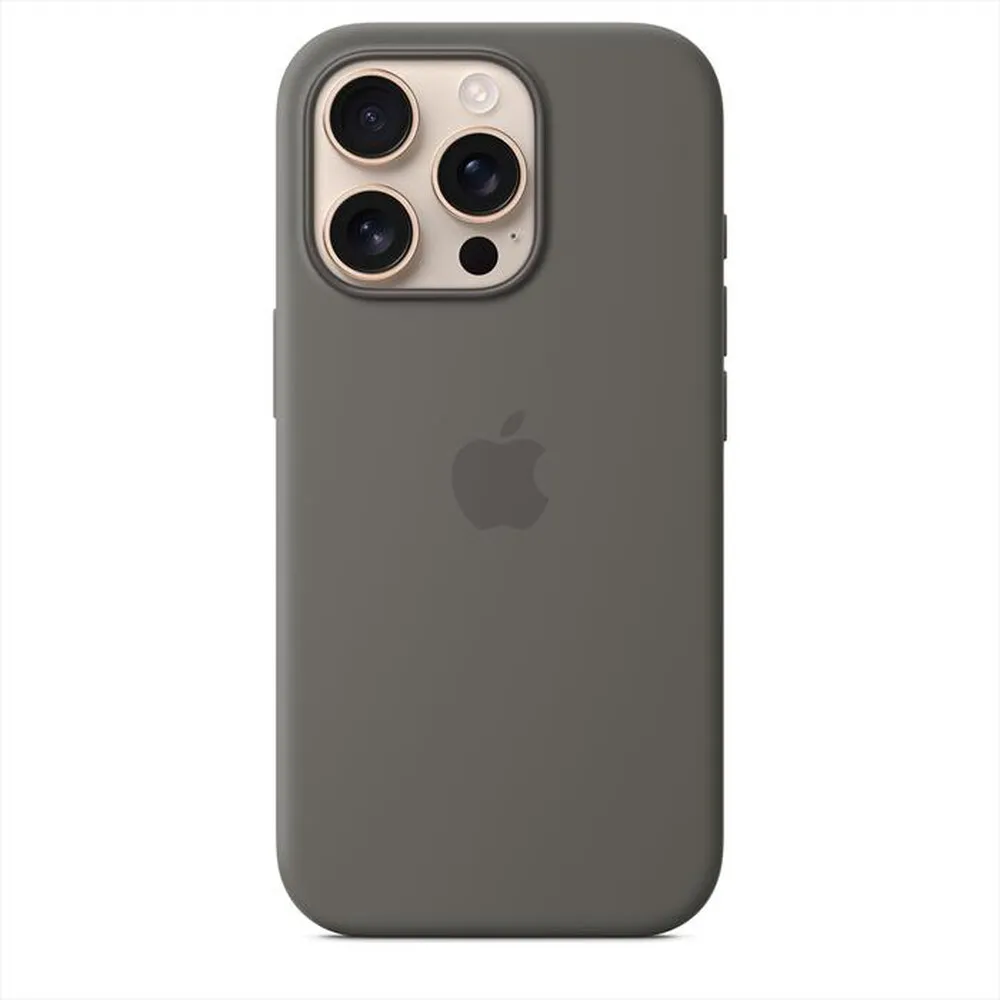 APPLE - Custodia MagSafe in silicone per iPhone 16 Pro-Grigio Pietra