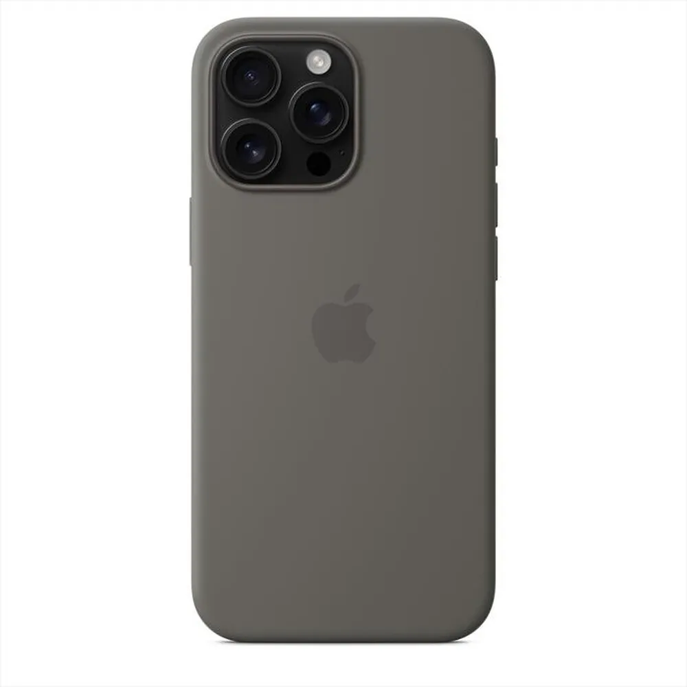 APPLE - Custodia MagSafe in silicone per iPhone 16 Pro Max-Grigio Pietra