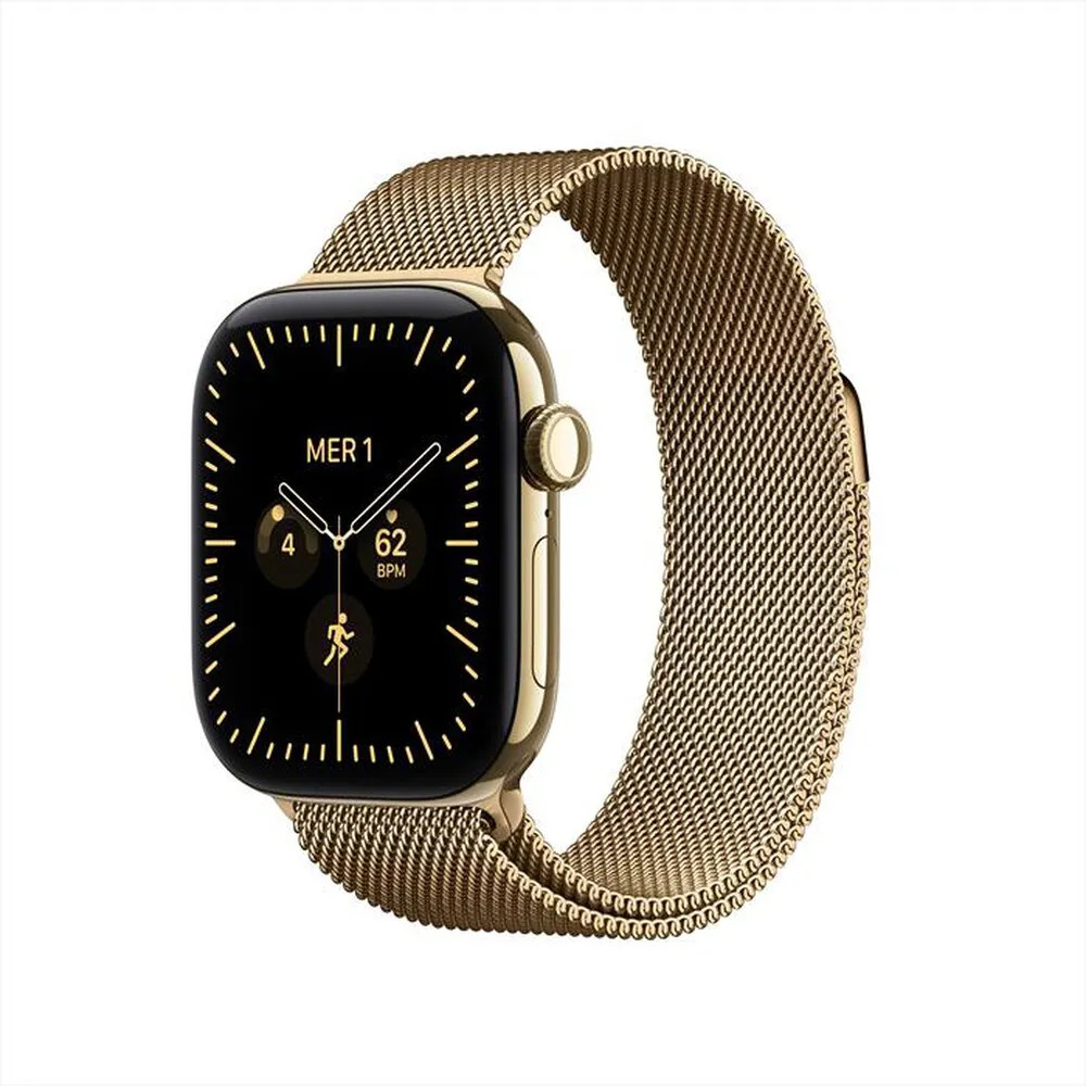 APPLE - Watch Series 12 GPS + Cellular 42mm Titanio Oro-Loop milanese Oro brillante