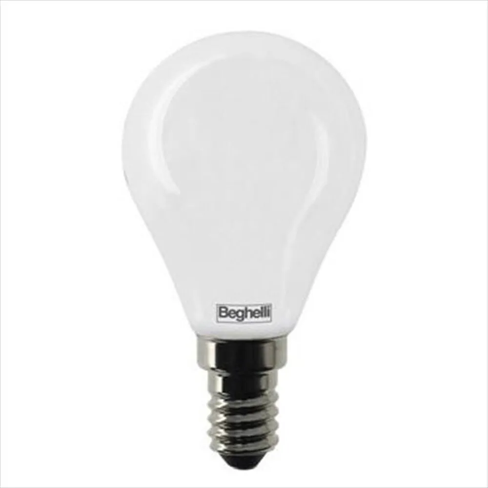 BEGHELLI - Lampada a LED E14 58056-vetro opalino