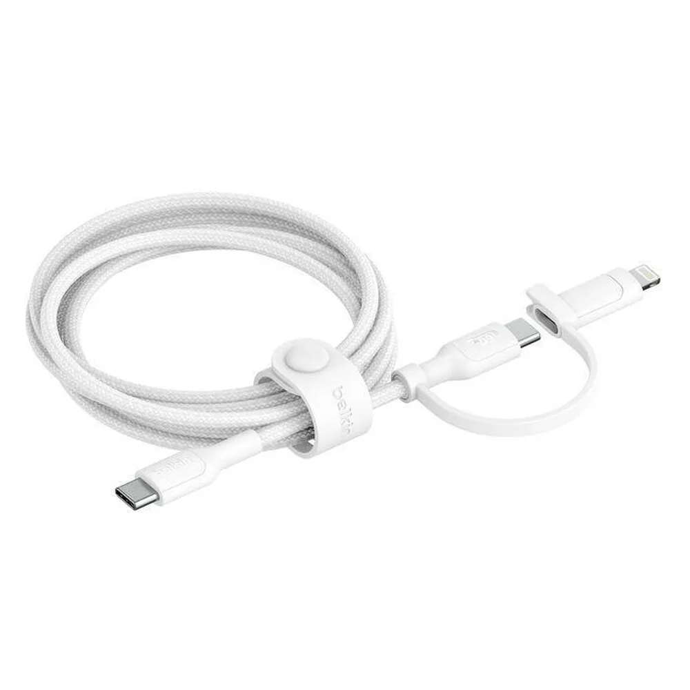 BELKIN - 2-IN-1 USB-C AND LIGHTNING CABLE-Bianco
