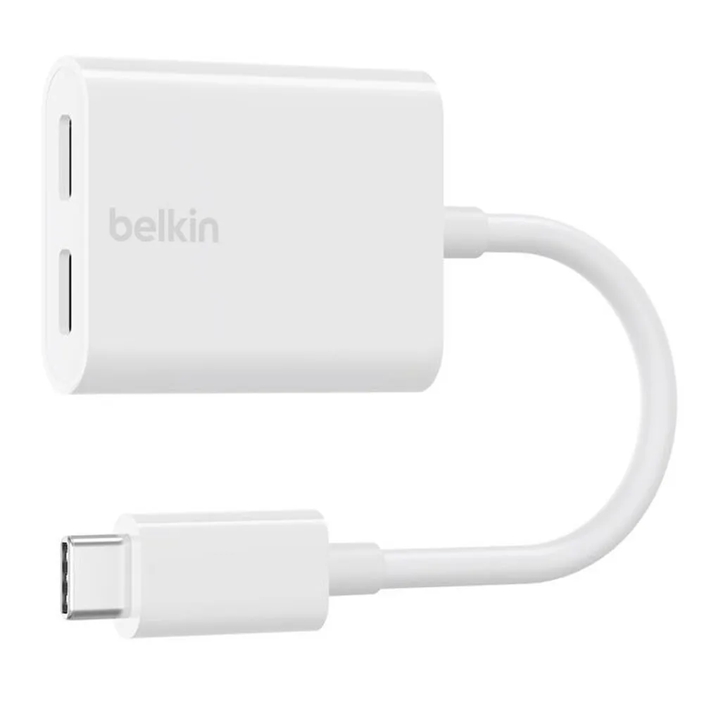 BELKIN - CONNECT USB-C AUDIO + CHARGE ADAP-bianco