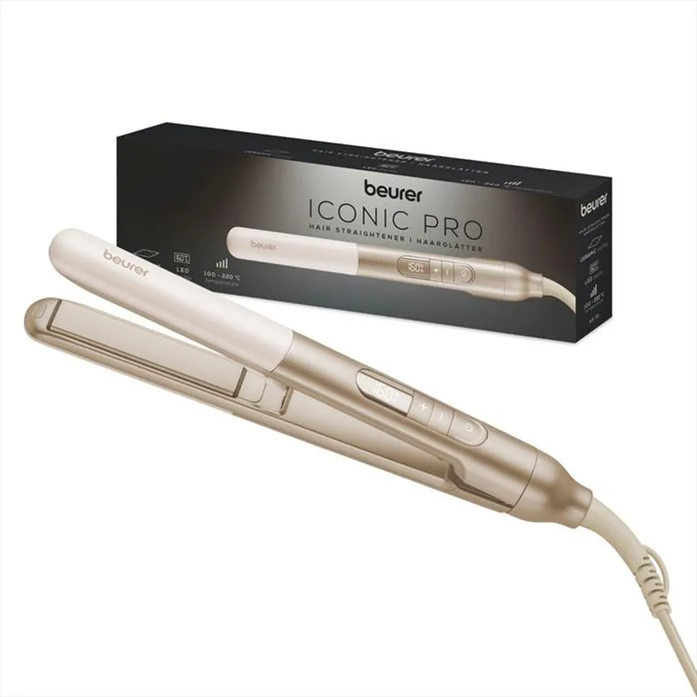 BEURER - Piastra per capelli lisci e onde HS 70 ICONIC PRO-Crema e oro