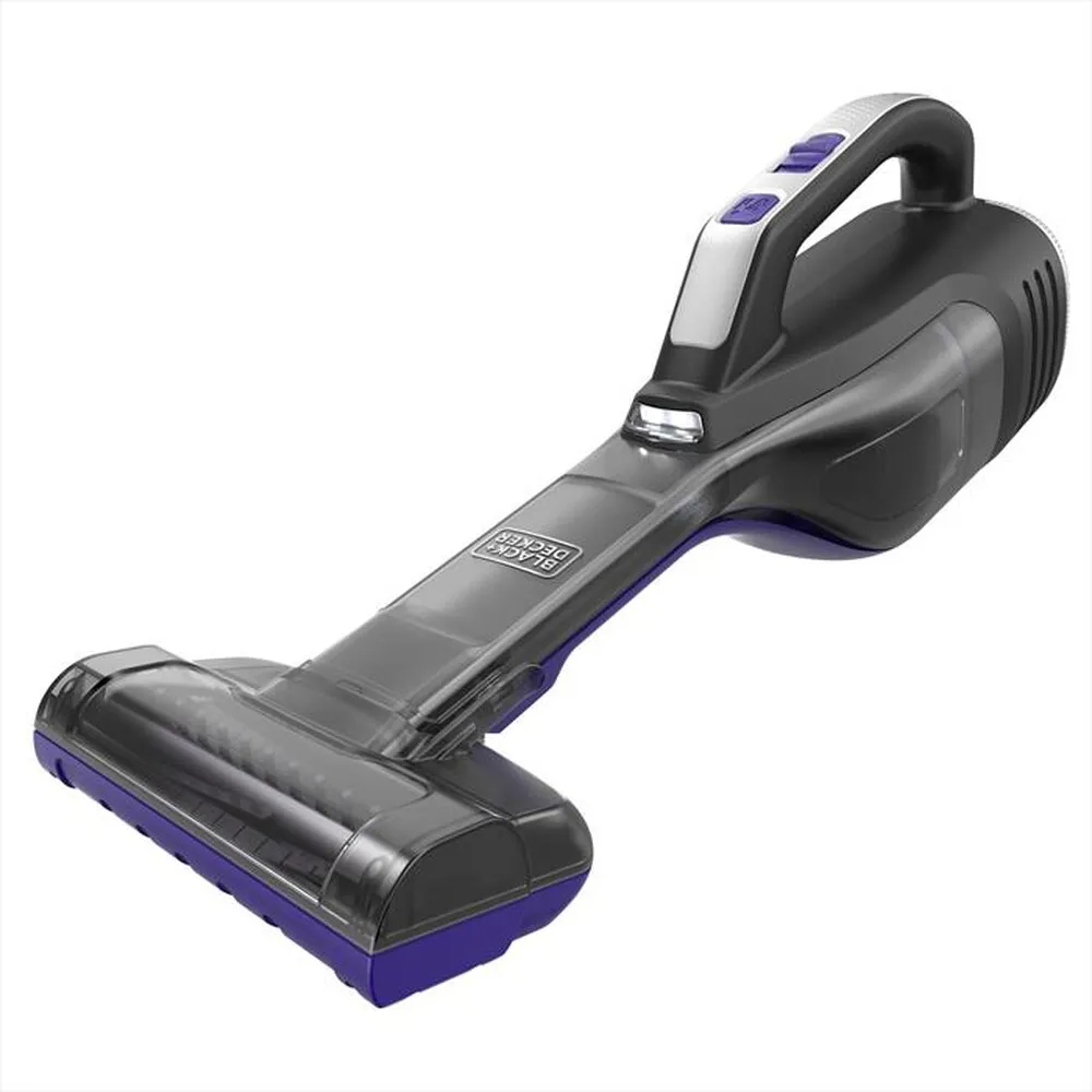 BLACK & DECKER - Aspirabriciole con Luci Led Pet 12V DVD320BP-NERO/VIOLA