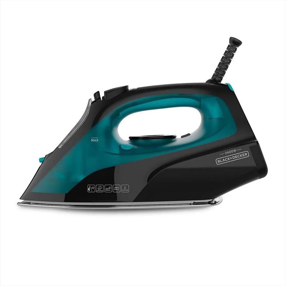 BLACK & DECKER - Ferro da stiro a vapore BXIR2403E-Nero/smeraldo